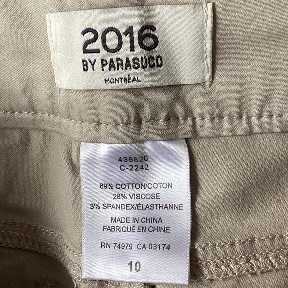 2016 by Parasuco Women's Stretchy Pants Size 10 Straight Leg Casual Pull-on - Picture 7 of 7